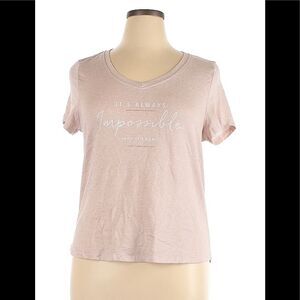 Danskin It’s Always Impossible Till It’s Done Soft Tee.‎  XL.